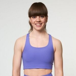 Girlfriend Collective Paloma Racerback Sports Bra Wild Iris Purple Size M